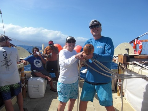 Makana Aloha Founders JoRene and Gunars Valkirs aboard the Mo'Okiha O Pi'ilani jpg