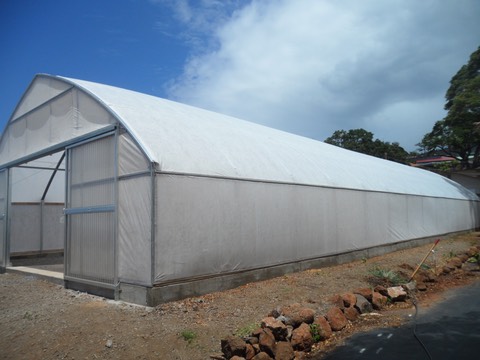 The new greenhouse exterior at Lahainaluna High School